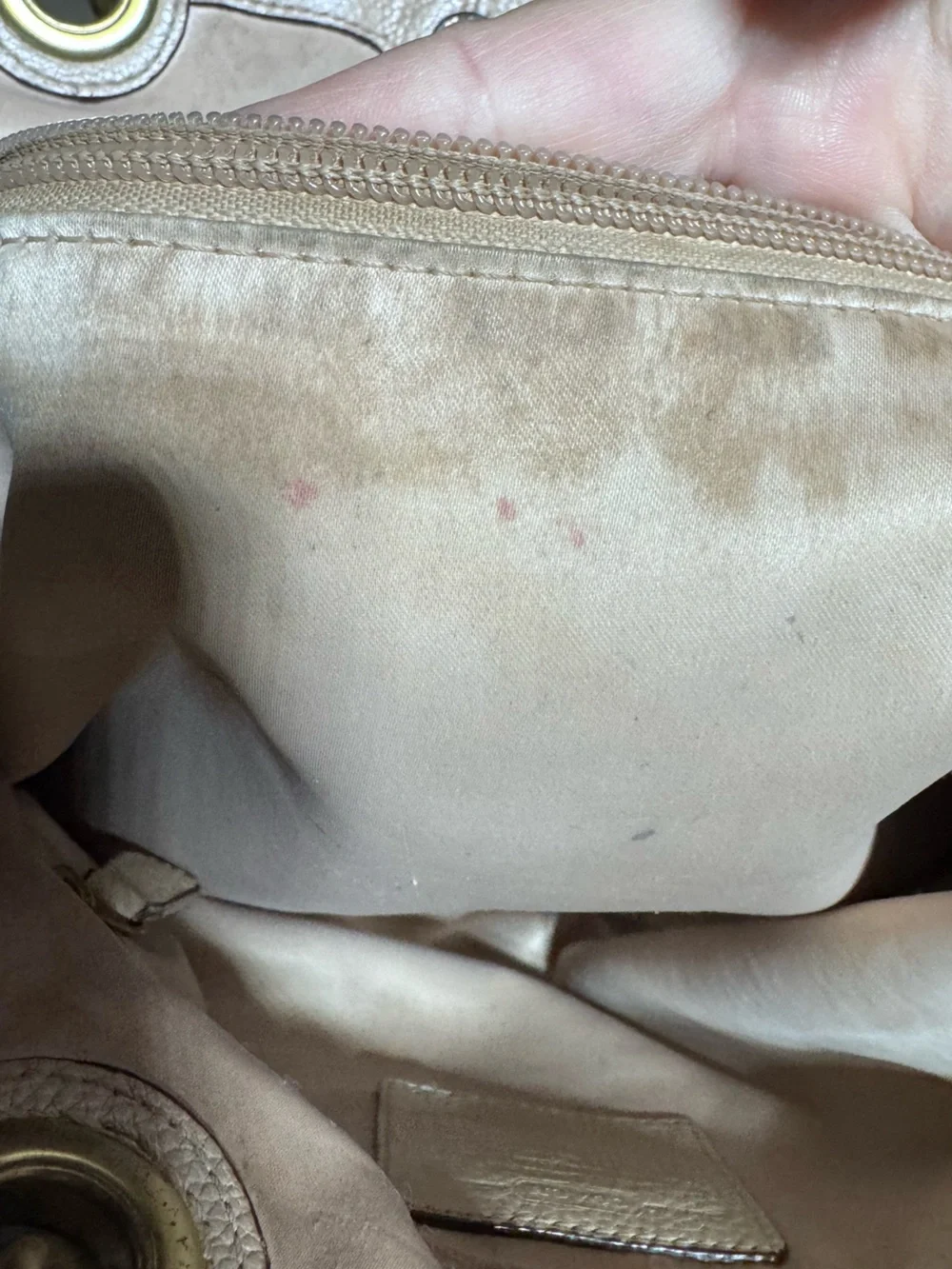 Coach Penelope Buckle bag Beige leather tote